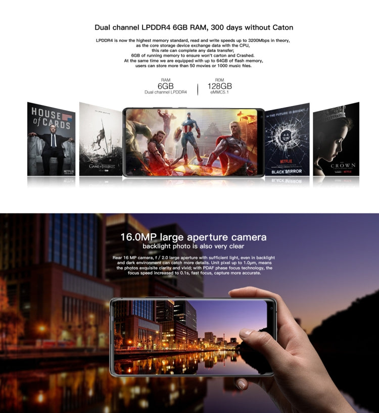 AllCall MIX2, 6GB+128GB, Face & Fingerprint Identification, 5.99 inch Android 8.1 MTK6763 Helio P23 Octa-Core up to 2.0GHz, Network: 4G, OTG, Dual SIM