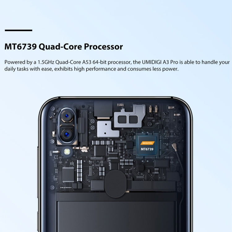 [HK Warehouse] UMIDIGI A3 Pro, Global Dual 4G, 3GB+32GB, Dual Back Cameras, Face ID & Fingerprint Identification, 5.7 inch 2.5D Full Screen Android 8.1 MTK6739 Quad Core up to 1.5GHz, Network: 4G, Dual SIM(Twilight)