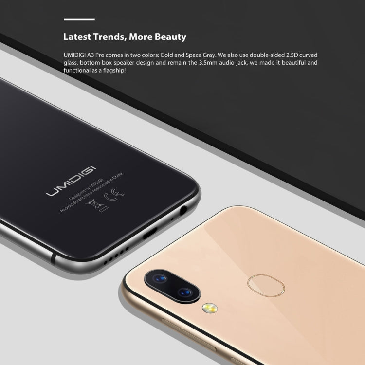 [HK Warehouse] UMIDIGI A3 Pro, Global Dual 4G, 3GB+32GB, Dual Back Cameras, Face ID & Fingerprint Identification, 5.7 inch 2.5D Full Screen Android 8.1 MTK6739 Quad Core up to 1.5GHz, Network: 4G, Dual SIM(Twilight)