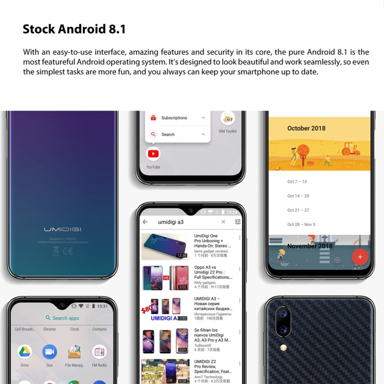 [HK Warehouse] UMIDIGI One Max, 4GB+128GB, Global Band Dual 4G, US Version, Dual Back Cameras, Face ID & Side Fingerprint Identification,  6.3 inch Android 8.1 MTK Helio P23 Octa Core up to 2.0GHz, Network: 4G, NFC, OTG, Dual SIM