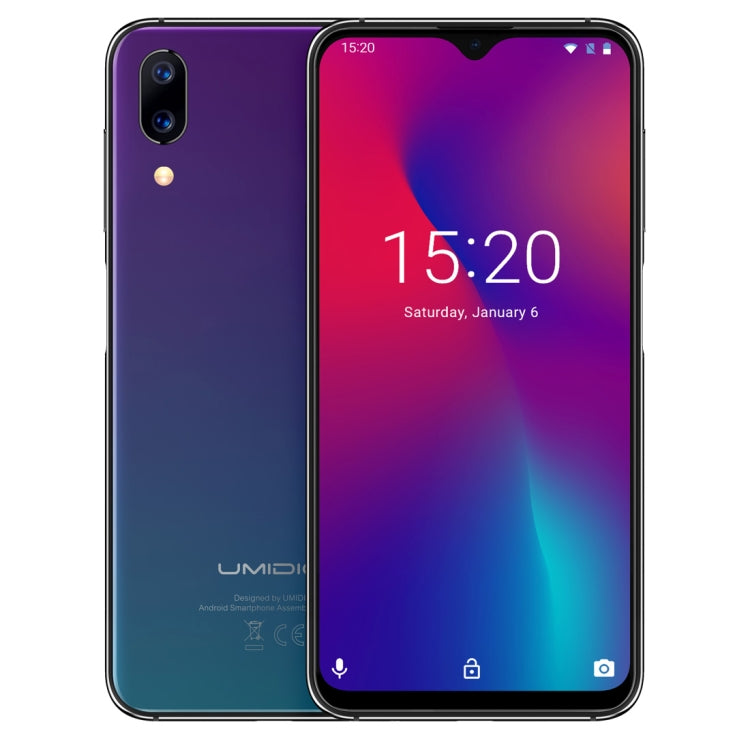 [HK Warehouse] UMIDIGI One Max, 4GB+128GB, Global Band Dual 4G, US Version, Dual Back Cameras, Face ID & Side Fingerprint Identification,  6.3 inch Android 8.1 MTK Helio P23 Octa Core up to 2.0GHz, Network: 4G, NFC, OTG, Dual SIM