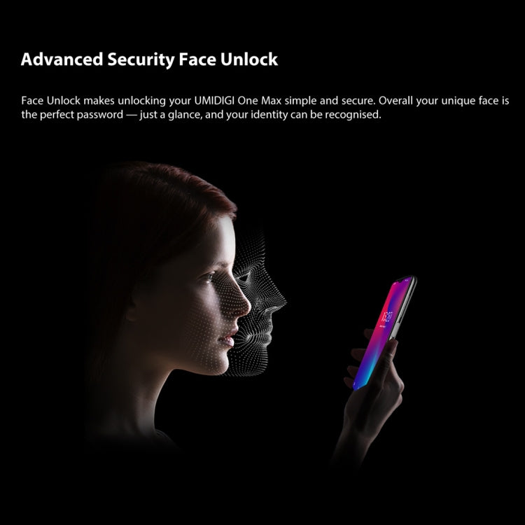[HK Warehouse] UMIDIGI One Max, 4GB+128GB, Global Band Dual 4G, US Version, Dual Back Cameras, Face ID & Side Fingerprint Identification,  6.3 inch Android 8.1 MTK Helio P23 Octa Core up to 2.0GHz, Network: 4G, NFC, OTG, Dual SIM