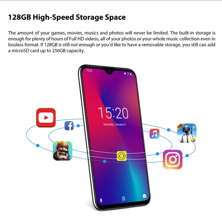 [HK Warehouse] UMIDIGI One Max, 4GB+128GB, Global Band Dual 4G, US Version, Dual Back Cameras, Face ID & Side Fingerprint Identification,  6.3 inch Android 8.1 MTK Helio P23 Octa Core up to 2.0GHz, Network: 4G, NFC, OTG, Dual SIM