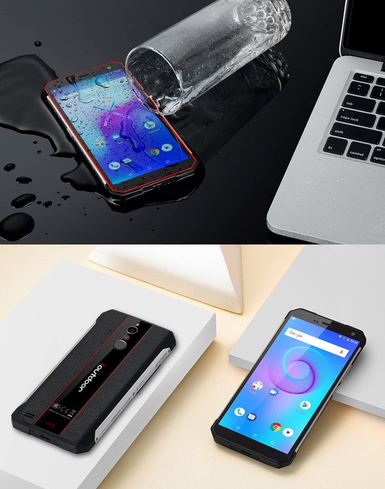 ioutdoor X Rugged Phone, Dual 4G, 6GB+128GB, IP68 Waterproof Shockproof Dustproof, Dual Back Cameras, Face ID & Fingerprint Identification, 5.7 inch Android 8.1 MTK6763 Octa Core up to 2.0GHz, Network: 4G, Dual SIM, NFC, OTG