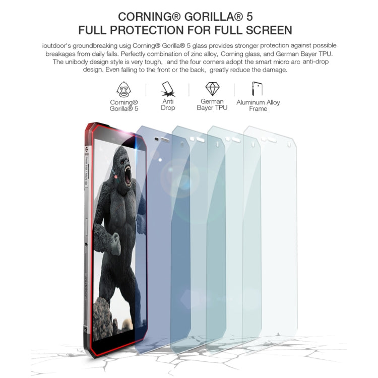 ioutdoor X Rugged Phone, Dual 4G, 6GB+128GB, IP68 Waterproof Shockproof Dustproof, Dual Back Cameras, Face ID & Fingerprint Identification, 5.7 inch Android 8.1 MTK6763 Octa Core up to 2.0GHz, Network: 4G, Dual SIM, NFC, OTG