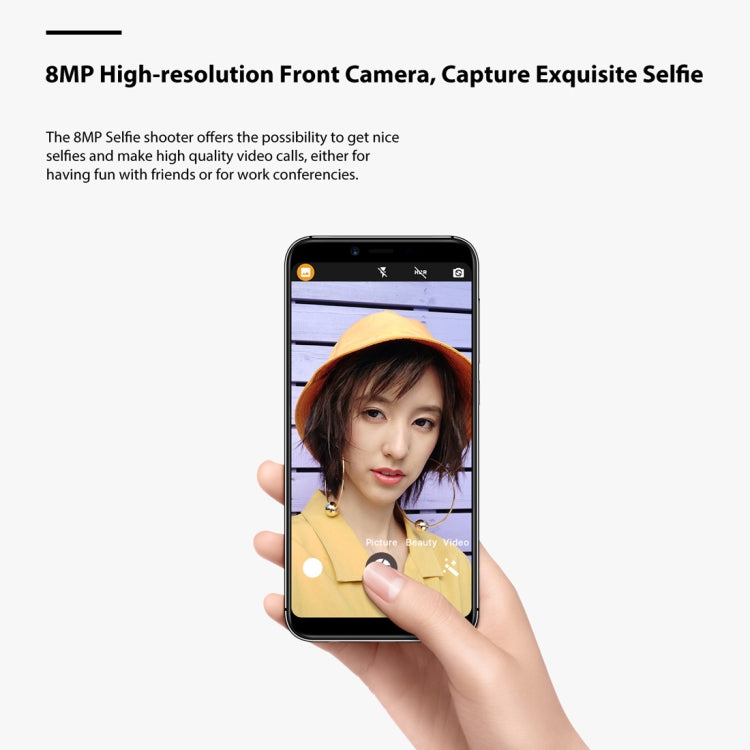 UMIDIGI A3, Dual 4G, 2GB+16GB, Dual Back Cameras, Face ID & Fingerprint Identification, 5.5 inch 2.5D Full Screen Android 8.1 MTK6739 Quad Core up to 1.5GHz, Network: 4G, Dual SIM