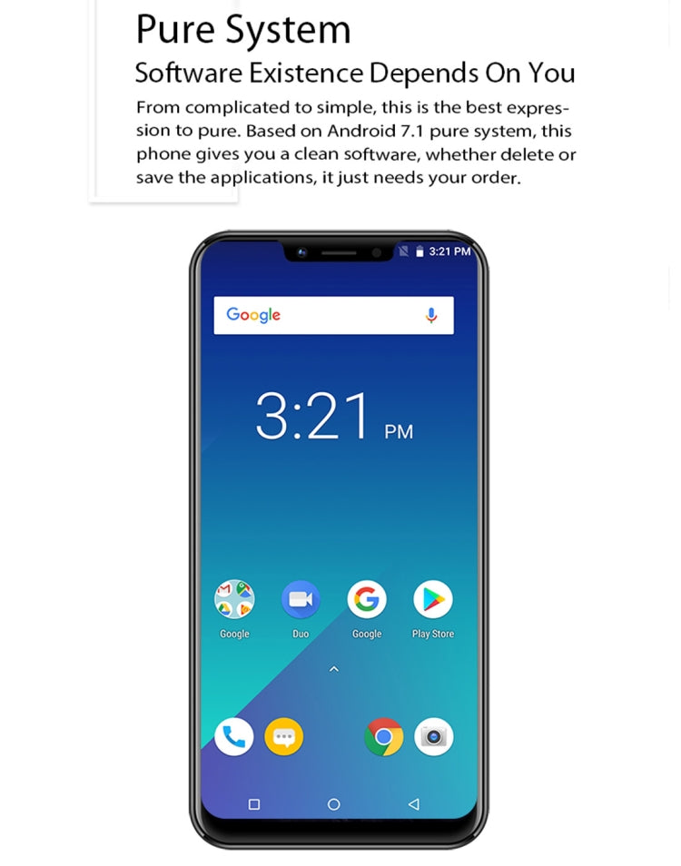 Meiigoo S9, 4GB+32GB, Dual Back Cameras, Face & Fingerprint Identification, 6.18 inch Notch Screen Android 8.1 MTK6750 Octa Core up to 1.5GHz, Network: 4G