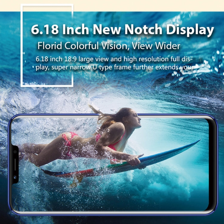 Meiigoo S9, 4GB+32GB, Dual Back Cameras, Face & Fingerprint Identification, 6.18 inch Notch Screen Android 8.1 MTK6750 Octa Core up to 1.5GHz, Network: 4G