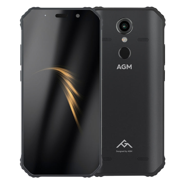 AGM A9 Rugged Phone, 3GB+32GB, IP68 Waterproof Dustproof Shockproof, Fingerprint Identification, 5400mAh Battery, 5.99 inch Android 8.1 Qualcomm SDM450 Octa Core, Network: 4G, OTG, NFC (Black)
