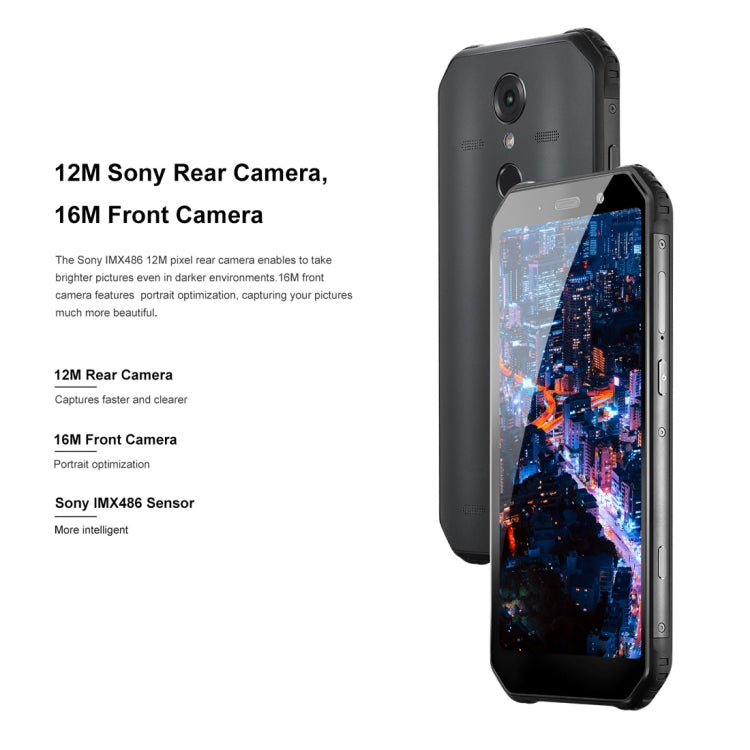 AGM A9 Rugged Phone, 3GB+32GB, IP68 Waterproof Dustproof Shockproof, Fingerprint Identification, 5400mAh Battery, 5.99 inch Android 8.1 Qualcomm SDM450 Octa Core, Network: 4G, OTG, NFC (Black)