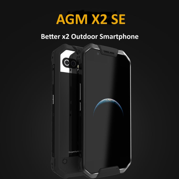 AGM X2 SE Triple Proofing Phone, 6GB+64GB, Fingerprint Identification, Dual 12.0MP Back Cameras, 6000mAh Battery, IP68 Waterproof Dustproof Shockproof, 5.5 inch Android 7.1 Qualcomm Snapdragon 653 MSM8976SG Octa Core, Network: 4G, OTG, NFC(Black)