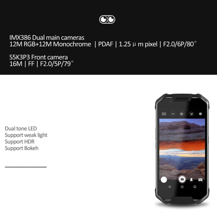 AGM X2 SE Triple Proofing Phone, 6GB+64GB, Fingerprint Identification, Dual 12.0MP Back Cameras, 6000mAh Battery, IP68 Waterproof Dustproof Shockproof, 5.5 inch Android 7.1 Qualcomm Snapdragon 653 MSM8976SG Octa Core, Network: 4G, OTG, NFC(Black)