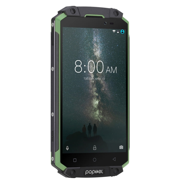 [HK Warehouse] POPTEL P9000 MAX, 4GB+64GB, IP68 Waterproof Shockproof Dustproof, 9000mAh Battery, Fingerprint Identification, 5.5 inch Android 7.0, MTK6750 Octa Core up to 1.5GHz, Network: 4G, Dual SIM(Green)