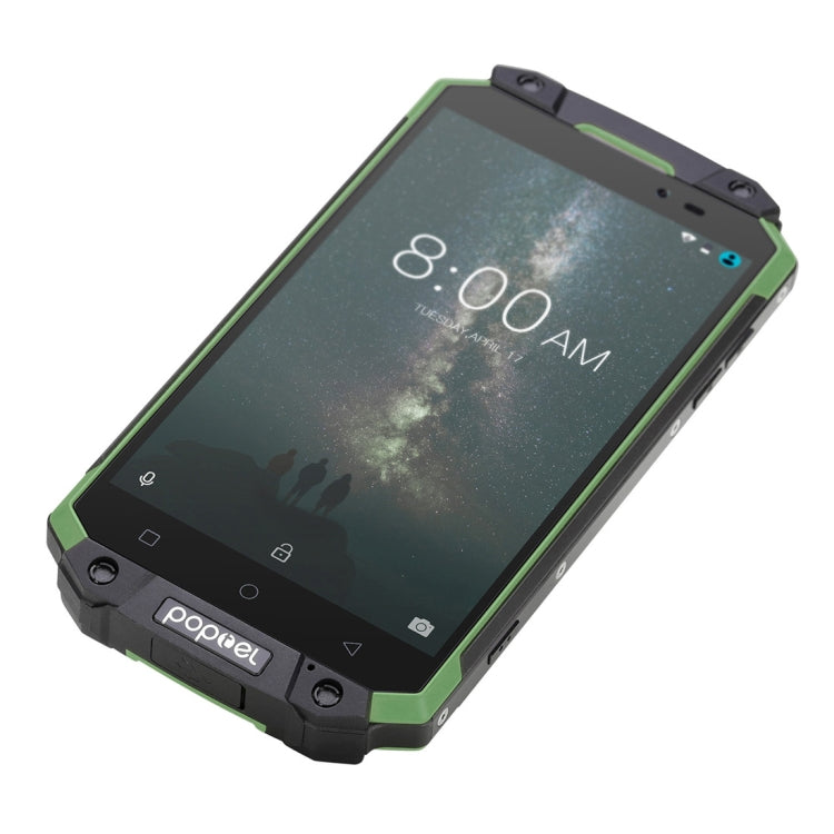 [HK Warehouse] POPTEL P9000 MAX, 4GB+64GB, IP68 Waterproof Shockproof Dustproof, 9000mAh Battery, Fingerprint Identification, 5.5 inch Android 7.0, MTK6750 Octa Core up to 1.5GHz, Network: 4G, Dual SIM(Green)