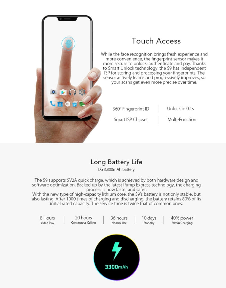 [HK Warehouse] LEAGOO S9, 4GB+32GB, Dual Back Cameras, Face & Fingerprint Identification, 5.85 inch Android 8.1 MTK6750 Octa Core up to 1.5GHz, Network: Dual 4G, OTG, VoLTE, Dual SIM(Gold)
