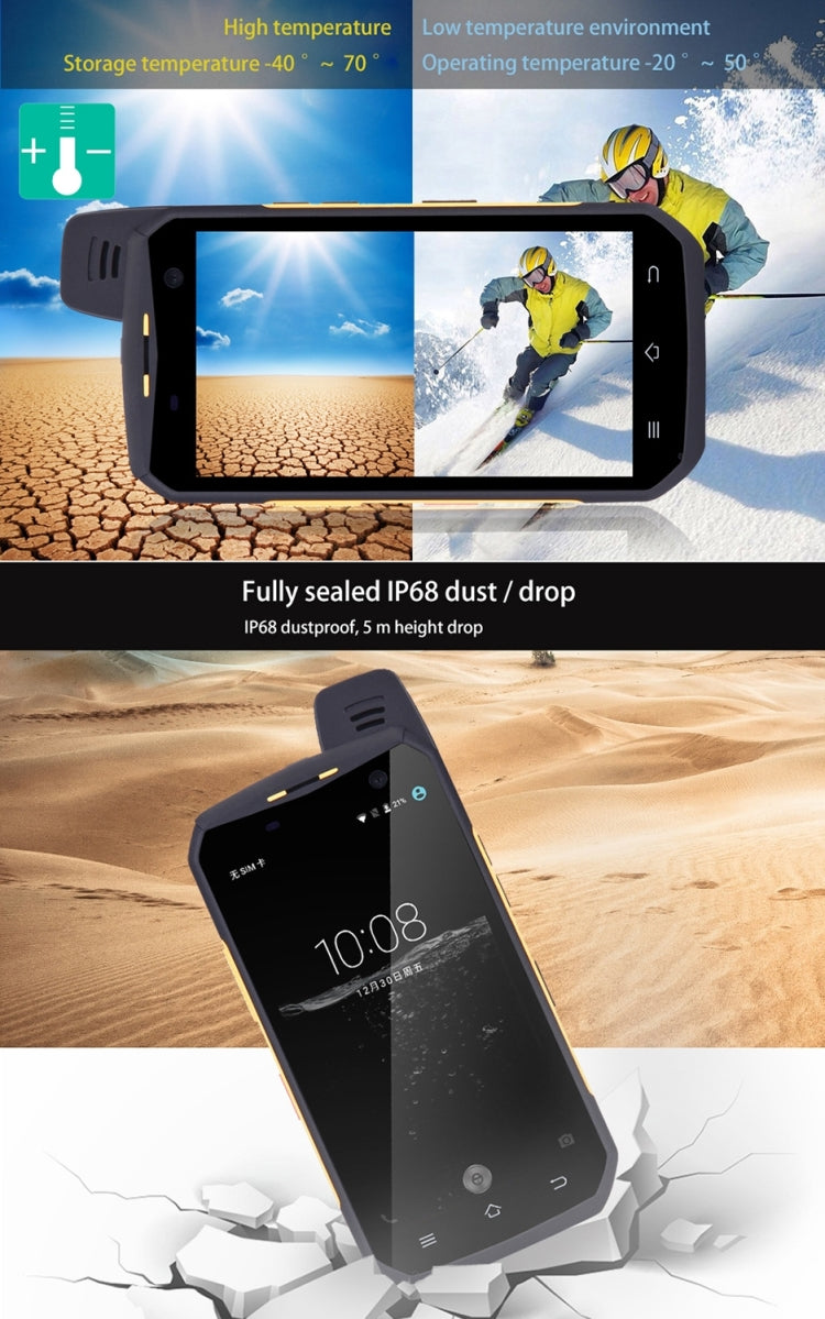 B6000 Triple Proofing Phone, 4GB+64GB, IP68 Waterproof Dustproof Shockproof,  5000mAh Battery, 5.0 inch Android 6.0 MTK6755 Octa Core, Network: 4G, Dual SIM, NFC