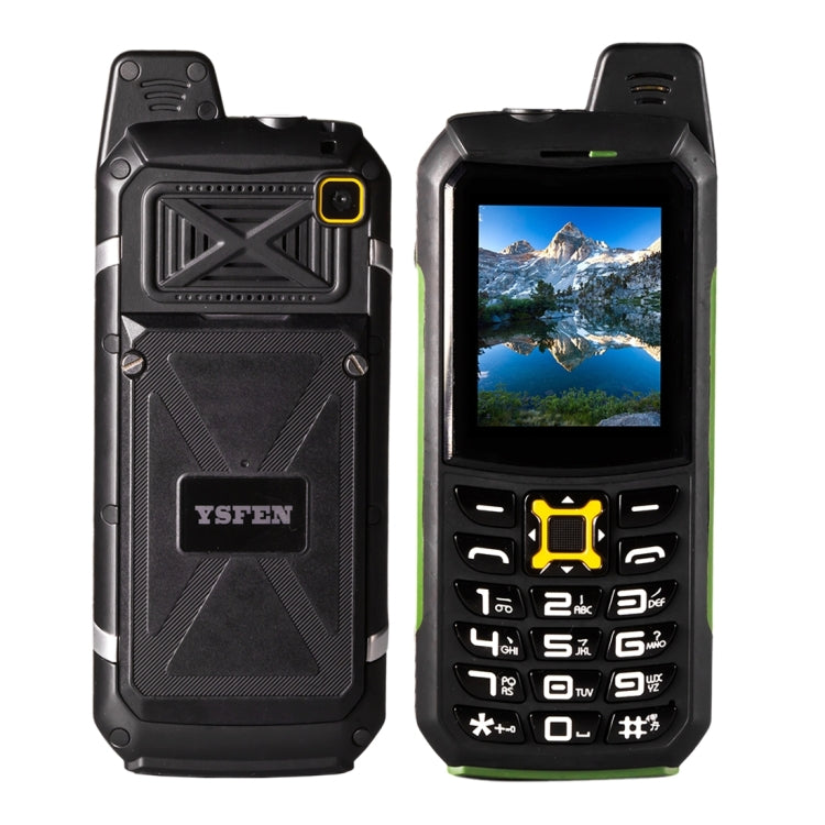 M21 Triple Proofing Phone, Dual SIM, IP68 Waterproof Shockproof Dustproof,  2.0 inch, SC6531CA Chipset, 21 Keys, LED Flashlight, FM, TF, Bluetooth(Green)