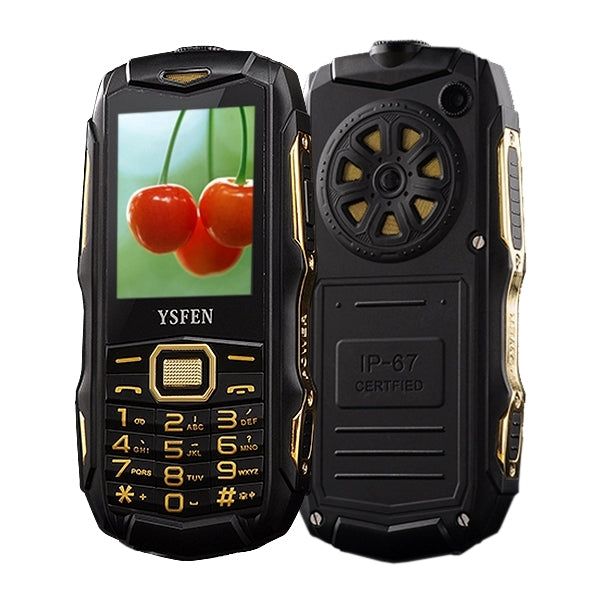 Y809 Triple Proofing Phone, Dual SIM, IP67 Waterproof Shockproof Dustproof,  2.4 inch, SC6531CA Chipset, 21 Keys, LED Flashlight, FM, TF, Bluetooth