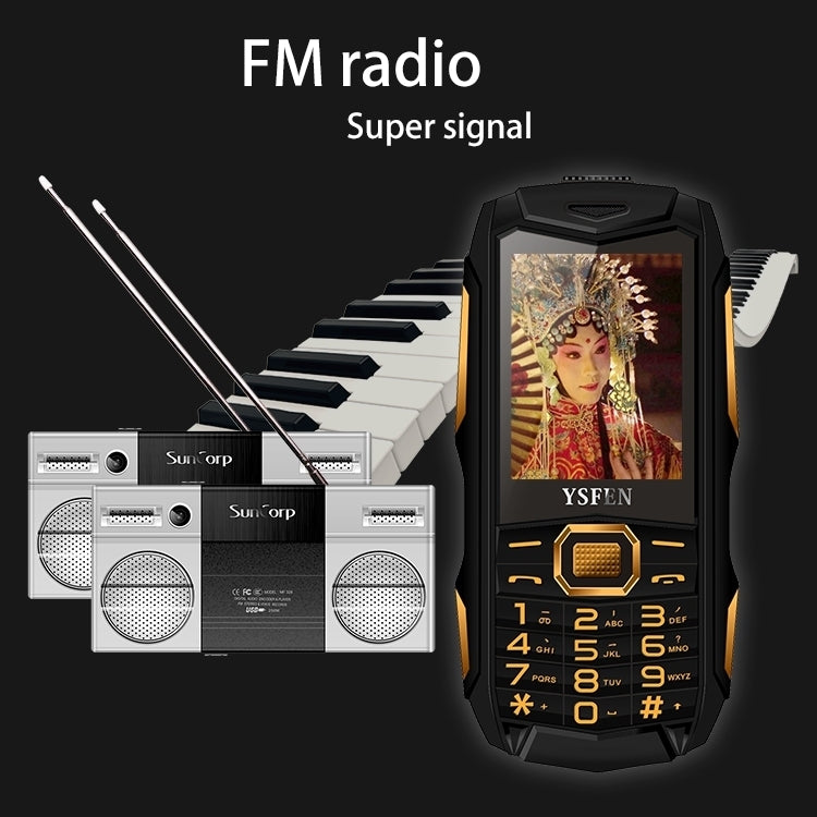 Y809 Triple Proofing Phone, Dual SIM, IP67 Waterproof Shockproof Dustproof,  2.4 inch, SC6531CA Chipset, 21 Keys, LED Flashlight, FM, TF, Bluetooth