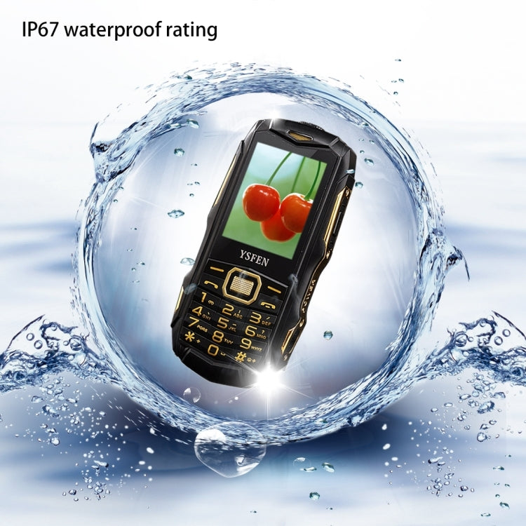 Y809 Triple Proofing Phone, Dual SIM, IP67 Waterproof Shockproof Dustproof,  2.4 inch, SC6531CA Chipset, 21 Keys, LED Flashlight, FM, TF, Bluetooth