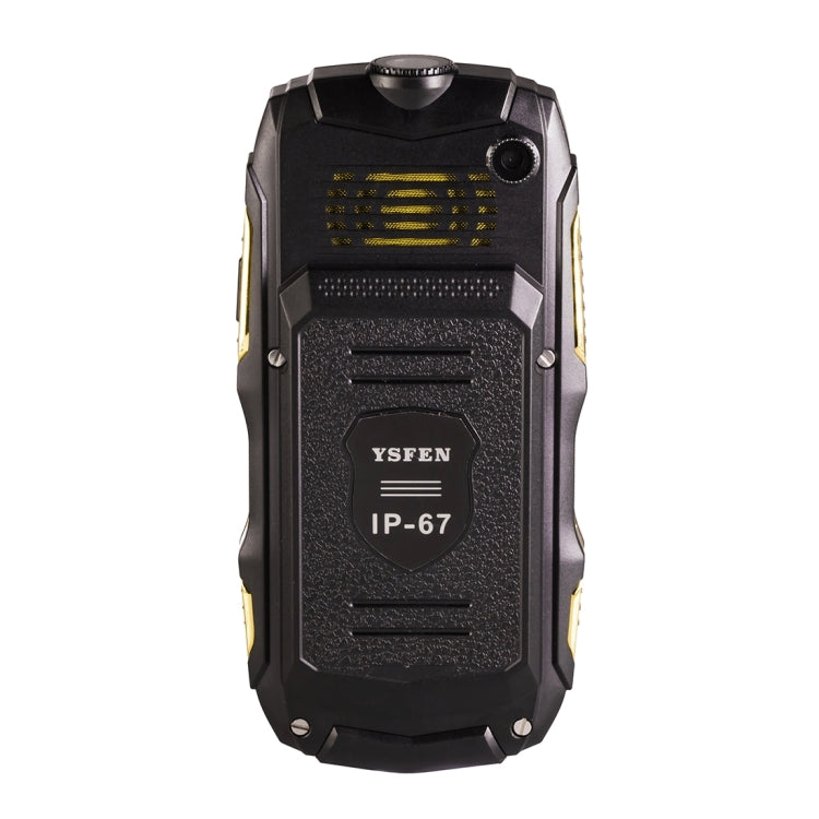 Y809A Triple Proofing Phone, Dual SIM, IP67 Waterproof Shockproof Dustproof,  2.4 inch, SC6531CA Chipset, 21 Keys, LED Flashlight, FM, TF, Bluetooth(Black)