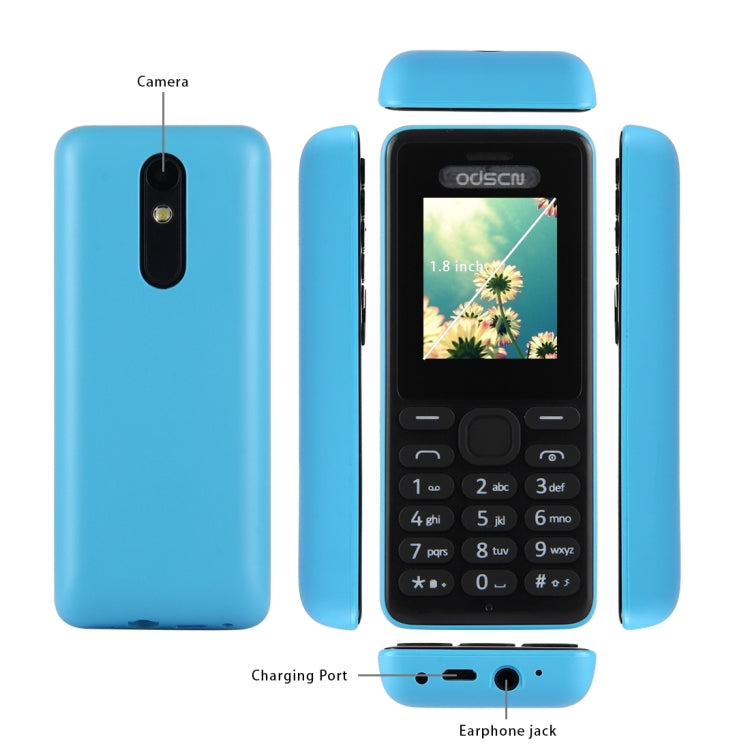 ODSCN 108 Feature Phone, 1.77 inch, MTK6225, Bluetooth, FM, Flashlight, Dual SIM, Dual Band