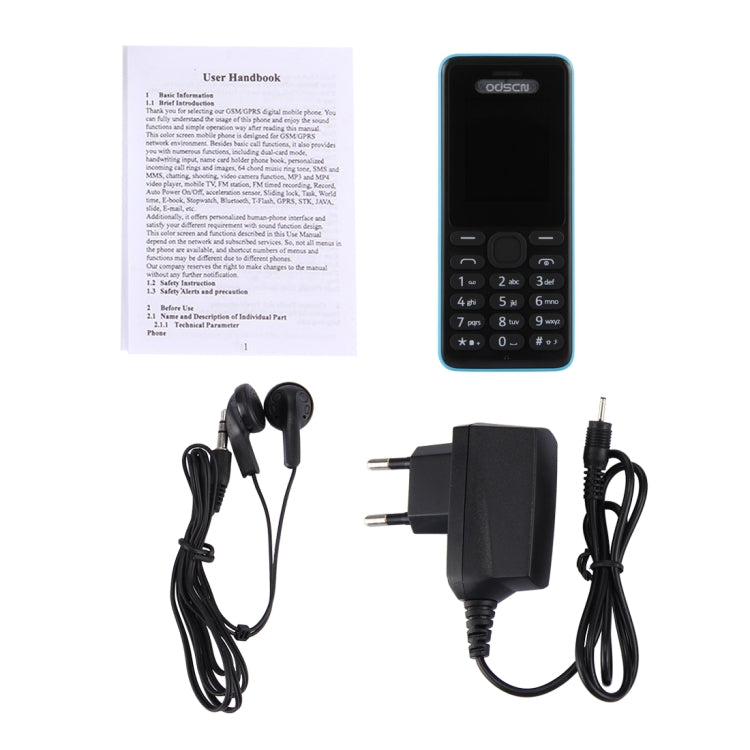 ODSCN 108 Feature Phone, 1.77 inch, MTK6225, Bluetooth, FM, Flashlight, Dual SIM, Dual Band