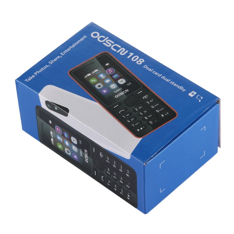 ODSCN 108 Feature Phone, 1.77 inch, MTK6225, Bluetooth, FM, Flashlight, Dual SIM, Dual Band
