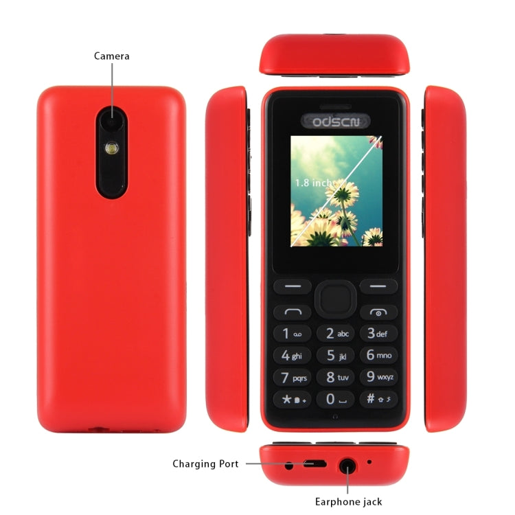 ODSCN 108 Feature Phone, 1.77 inch, MTK6225, Bluetooth, FM, Flashlight, Dual SIM, Dual Band