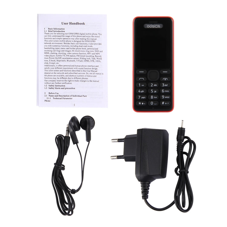 ODSCN 108 Feature Phone, 1.77 inch, MTK6225, Bluetooth, FM, Flashlight, Dual SIM, Dual Band