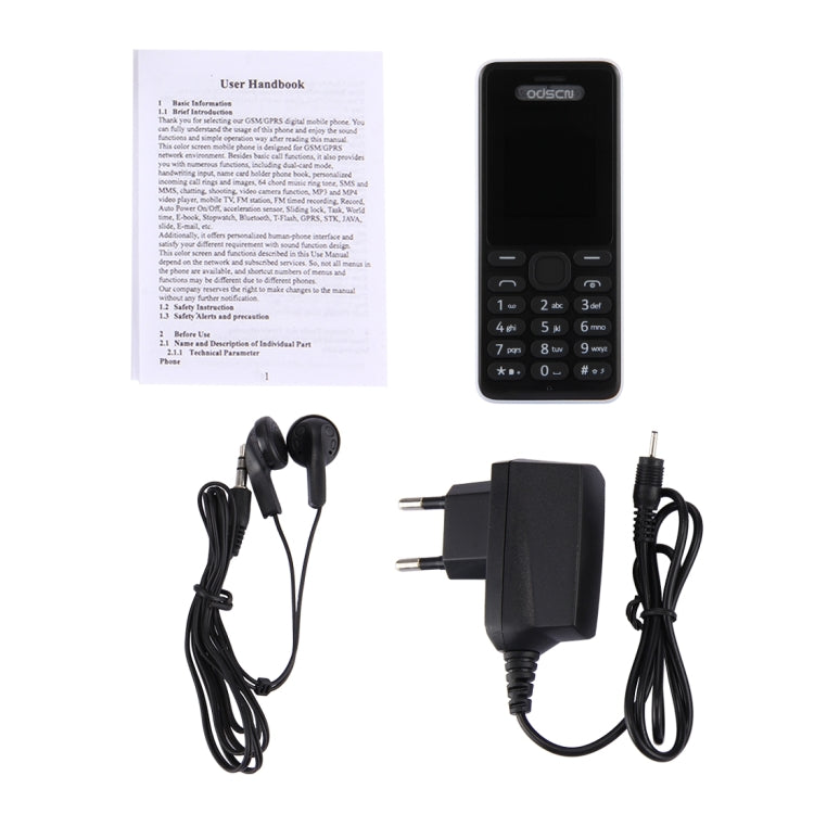 ODSCN 108 Feature Phone, 1.77 inch, MTK6225, Bluetooth, FM, Flashlight, Dual SIM, Dual Band
