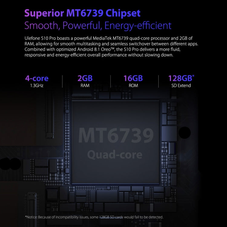 [HK Warehouse] Ulefone S10 Pro,  2GB+16GB, Dual Back Cameras, Face ID & Fingerprint Identification, 5.7 inch Android 8.1 MTK6739WA Quad-core 64-bit up to 1.3GHz, Network: 4G, OTG, Dual SIM
