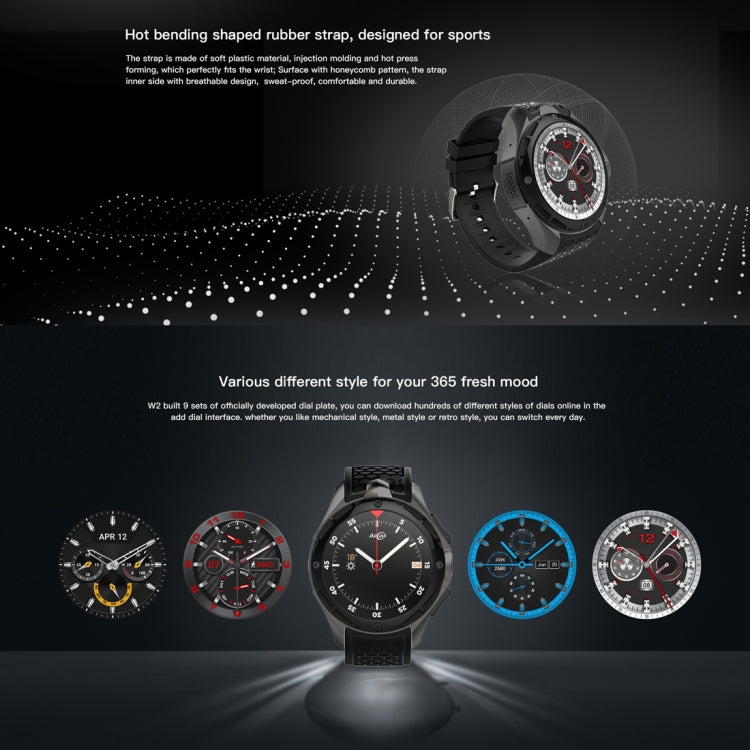 AllCall W2 Smart Watch Phone, 2GB+16GB, IP68 Waterproof, 1.39 inch Android 7.0, MTK6580 Quad Core up to 1.3GHz, Network: 3G, Heart Rate / Exercise Mode / 2.0MP Camera / GPS / Bluetooth (Tarnish)