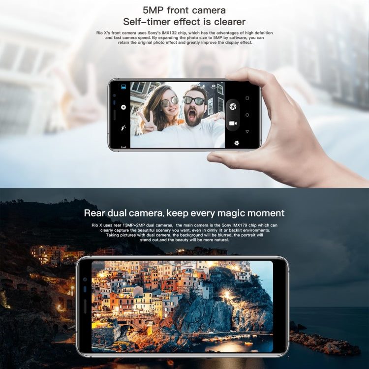 AllCall Rio X, 1GB+8GB, Dual Back Cameras, 5.5 inch Android 8.1 MTK6580M Quad Core, Network: 3G, Dual SIM