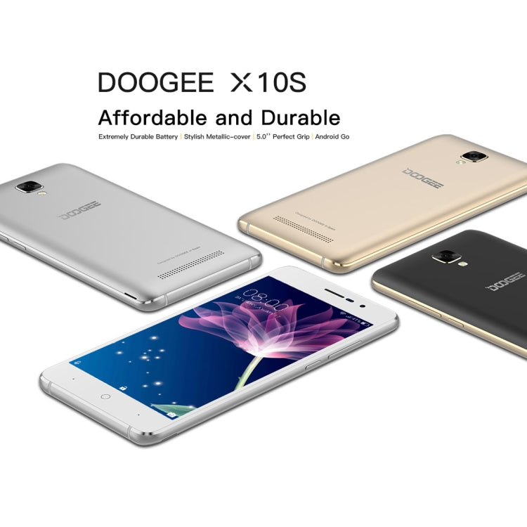 [HK Warehouse] DOOGEE X10S, 1GB+8GB, 5.0 inch Android GO MTK6580M Quad Core up to 1.3GHz, Network: 3G, OTA, Dual SIM