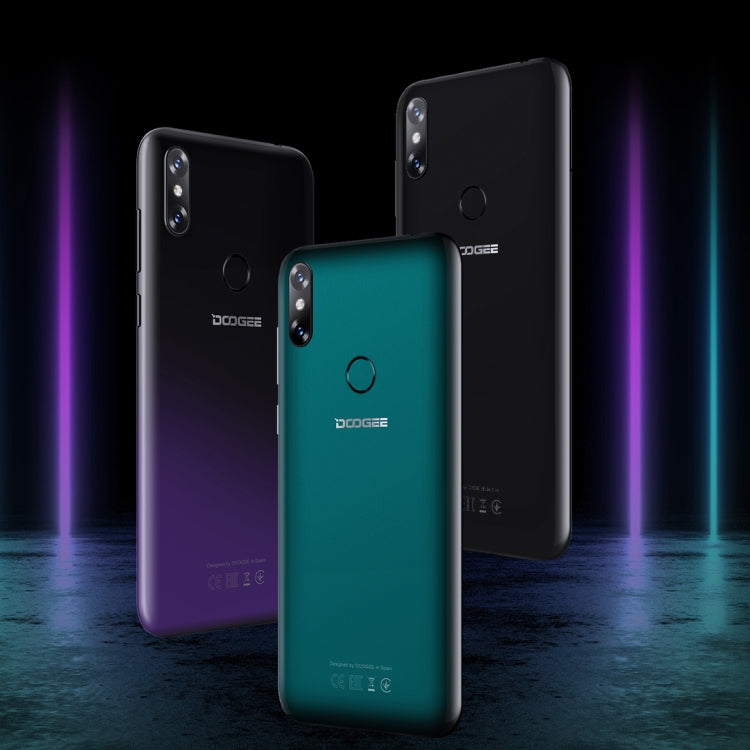[HK Warehouse] DOOGEE Y8, 3GB+32GB, Dual Back Cameras, Face ID & DTouch Fingerprint,  6.1 inch Water-drop Screen Android 9.0 MTK6739 Quad Core up to 1.5GHz, Network: 4G,  OTA, Dual SIM(Midnight Black)