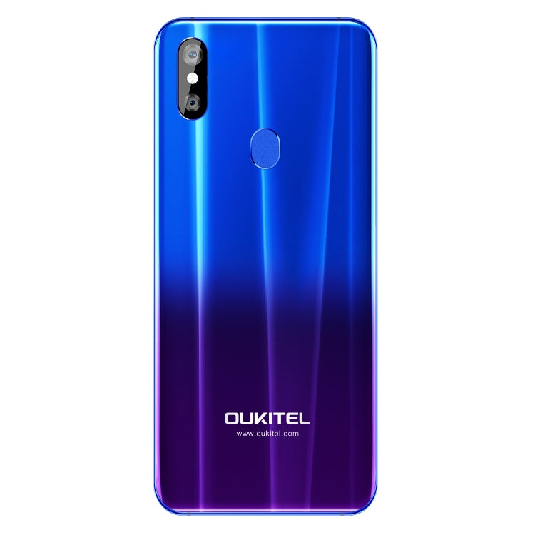 [HK Warehouse] OUKITEL U23, 6GB+64GB, Dual Back Cameras, Face ID & Fingerprint Identification, 6.18 inch Android 8.1 MTK6763T Helio P23 Octa Core up to 2.0GHz, Network: 4G, Dual SIM, OTG, OTA(Gradient Blue)