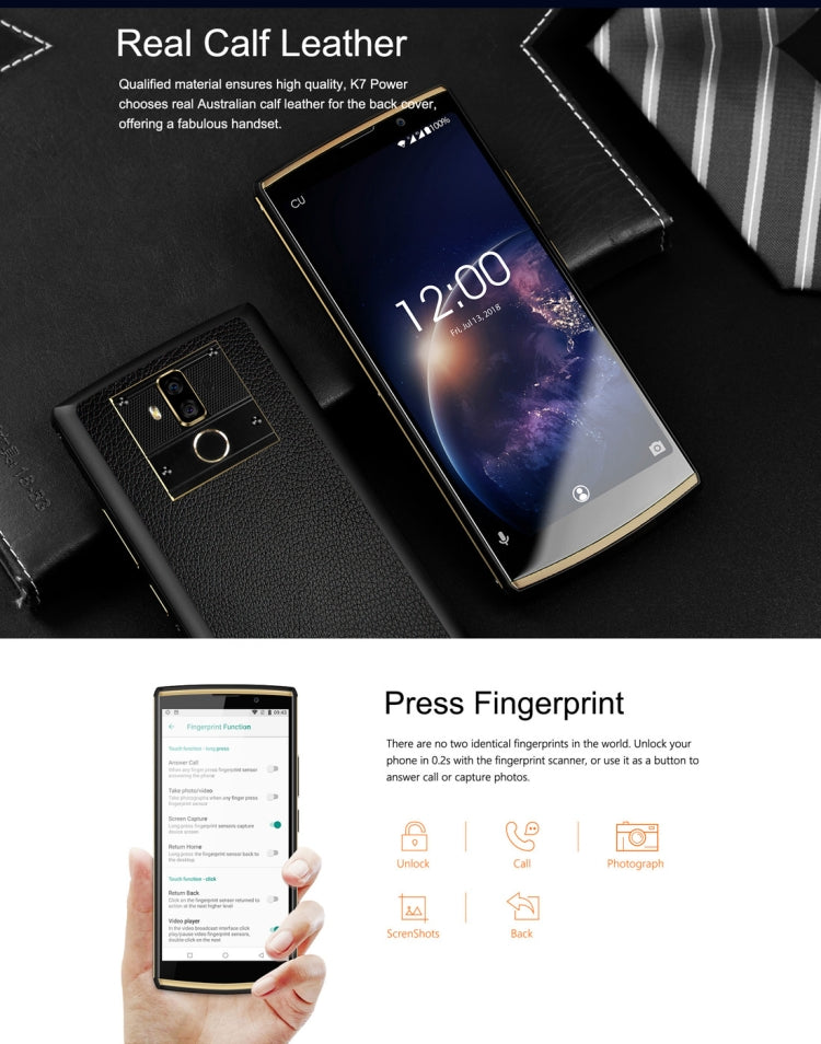 [HK Warehouse] OUKITEL K7 Power, 2GB+16GB, Dual Back Cameras, Fingerprint Identification, 10000mAh Battery, 6.0 inch Android 8.1 MTK6750T Octa Core up to 1.5GHz, Network: 4G, OTG(Black)