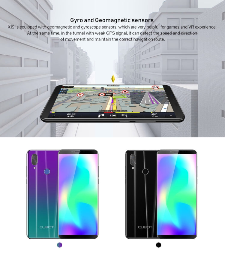 [HK Warehouse] CUBOT X19, 4GB+64GB, Dual Back Cameras, Fingerprint Identification, 4000mAh Battery, 5.93 inch Android 8.1 MTK6763T Helio P23 Octa Core 64Bit up to 2.5GHz, Network: 4G, Dual SIM