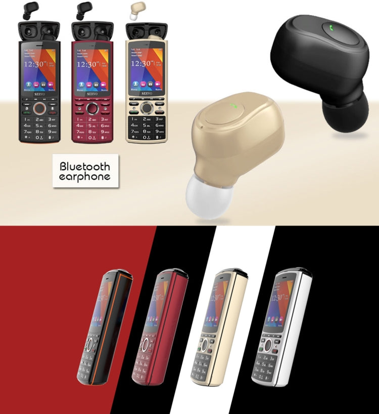 SERVO R25 Mobile Phone, 5500mAh Battery, 2.8 inch, 21 Keys, Support Bluetooth, FM, Flashlight, MP3 / MP4, GSM, Dual SIM, with Wireless Earphone Headset, Russian Keyboard