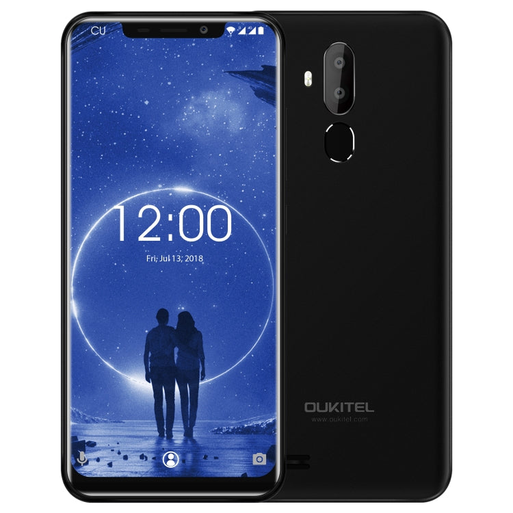 [HK Warehouse] OUKITEL C12, 2GB+16GB, Dual Back Cameras, Face ID & Fingerprint Identification, 6.18 inch U-notch Screen Android 8.1 MTK6580 Quad Core up to 1.3GHz, Network: 3G