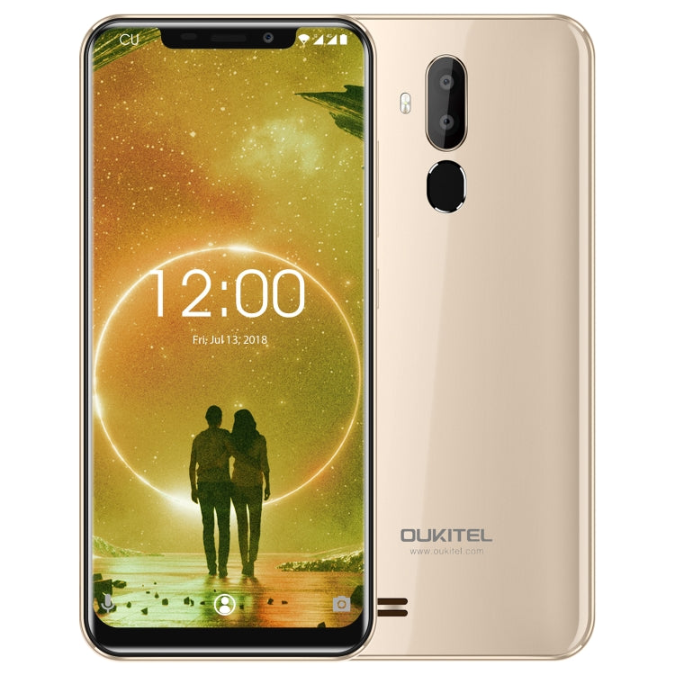 [HK Warehouse] OUKITEL C12, 2GB+16GB, Dual Back Cameras, Face ID & Fingerprint Identification, 6.18 inch U-notch Screen Android 8.1 MTK6580 Quad Core up to 1.3GHz, Network: 3G