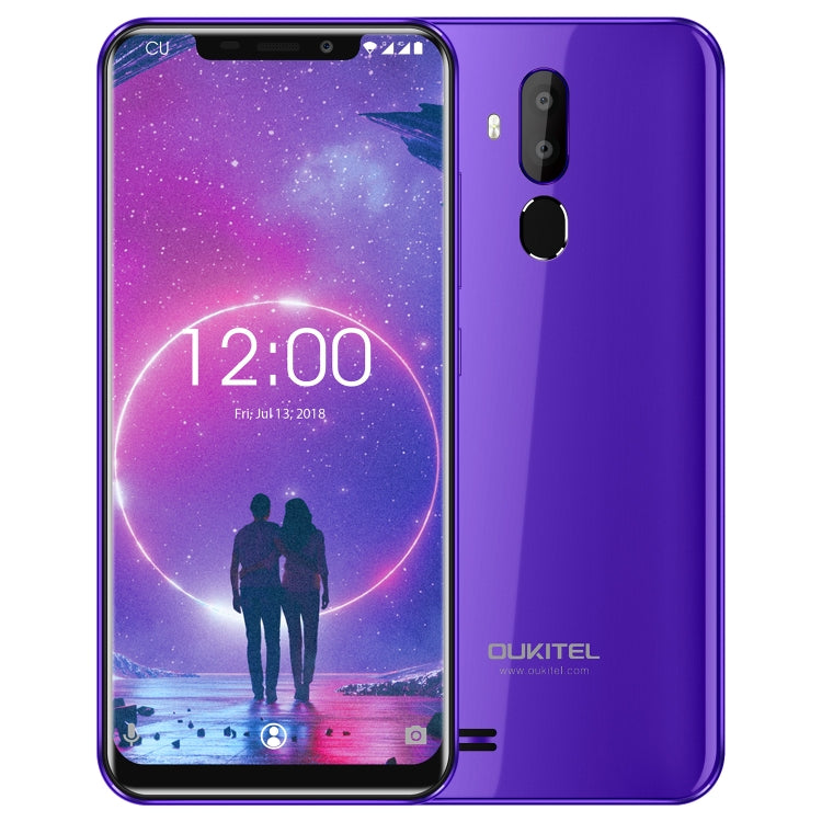 [HK Warehouse] OUKITEL C12, 2GB+16GB, Dual Back Cameras, Face ID & Fingerprint Identification, 6.18 inch U-notch Screen Android 8.1 MTK6580 Quad Core up to 1.3GHz, Network: 3G
