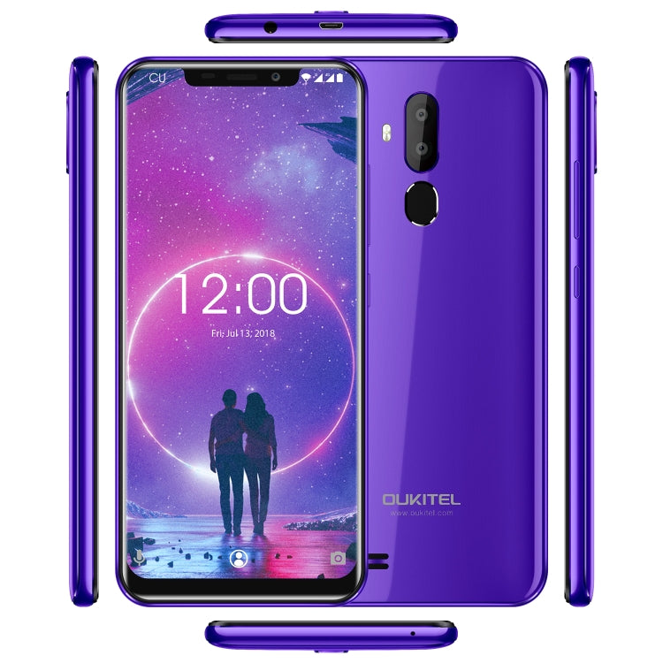 [HK Warehouse] OUKITEL C12, 2GB+16GB, Dual Back Cameras, Face ID & Fingerprint Identification, 6.18 inch U-notch Screen Android 8.1 MTK6580 Quad Core up to 1.3GHz, Network: 3G
