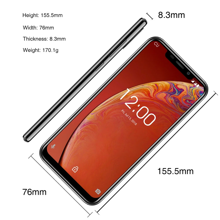 [HK Warehouse] OUKITEL C13 Pro, 2GB+16GB, Dual Back Cameras, Face ID & Fingerprint Identification, 6.18 inch 2.5D U-notch Screen Android 9.0 MTK6739 Quad Core up to 1.5GHz, Network: 4G