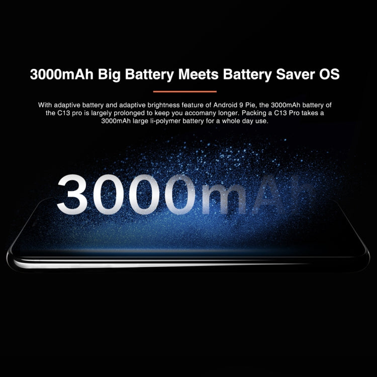 [HK Warehouse] OUKITEL C13 Pro, 2GB+16GB, Dual Back Cameras, Face ID & Fingerprint Identification, 6.18 inch 2.5D U-notch Screen Android 9.0 MTK6739 Quad Core up to 1.5GHz, Network: 4G