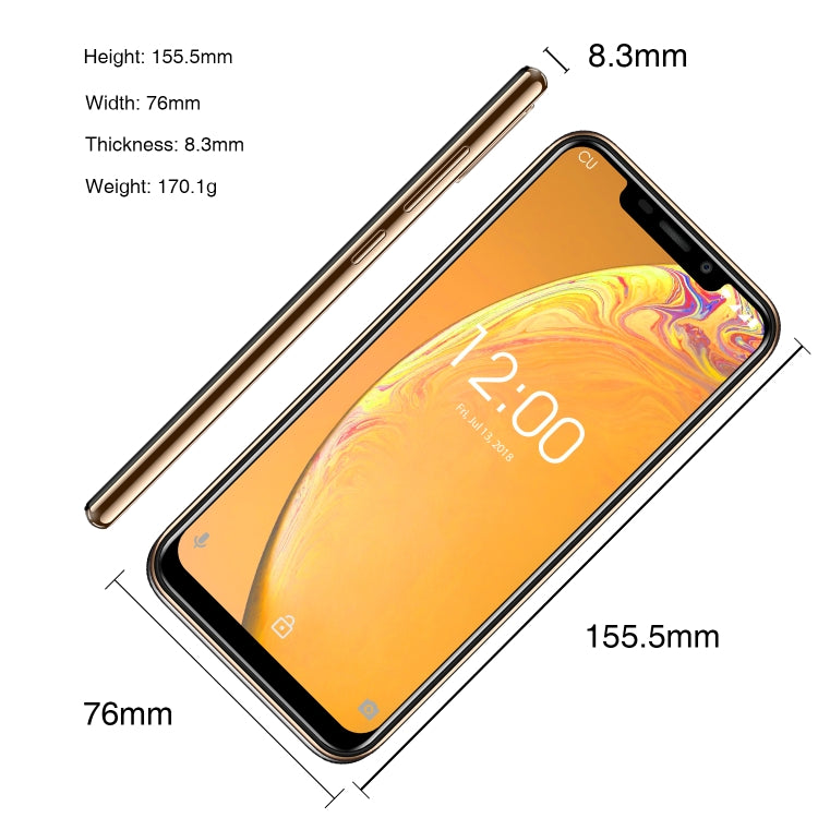 [HK Warehouse] OUKITEL C13 Pro, 2GB+16GB, Dual Back Cameras, Face ID & Fingerprint Identification, 6.18 inch 2.5D U-notch Screen Android 9.0 MTK6739 Quad Core up to 1.5GHz, Network: 4G