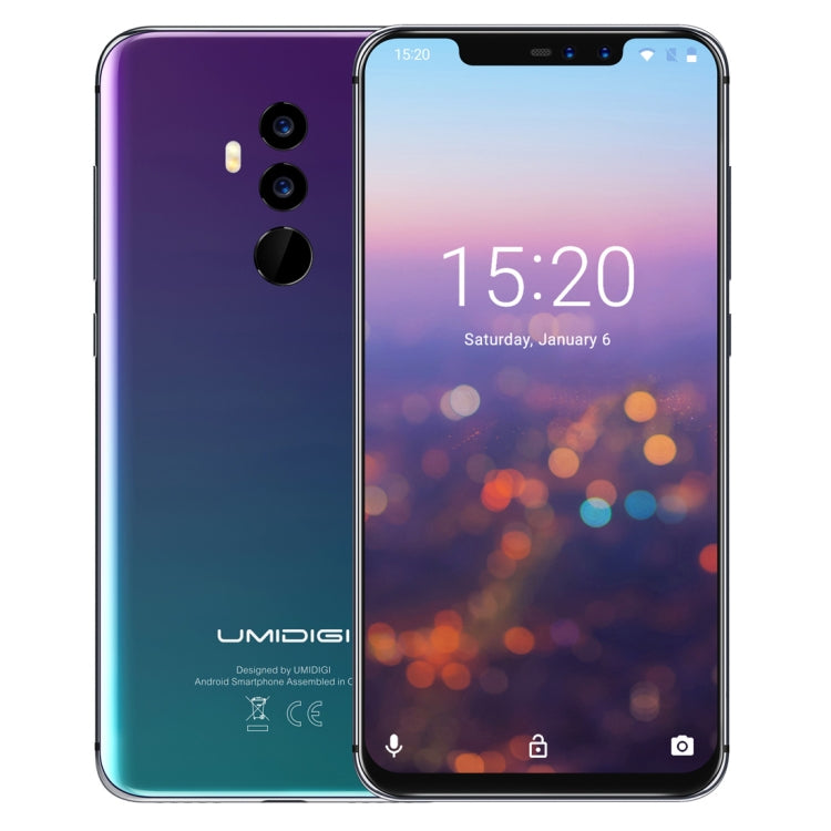 [HK Warehouse] UMIDIGI Z2, Dual 4G, 6GB+64GB, Dual Back Cameras + Dual Front Cameras, Face ID & Fingerprint Identification, 6.2 inch Android 8.1 MTK6763 (Helio P23)  Octa Core up to 2.0GHz, Network: 4G, Dual SIM