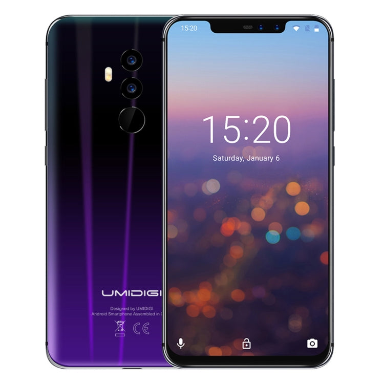 [HK Warehouse] UMIDIGI Z2, Dual 4G, 6GB+64GB, Dual Back Cameras + Dual Front Cameras, Face ID & Fingerprint Identification, 6.2 inch Android 8.1 MTK6763 (Helio P23)  Octa Core up to 2.0GHz, Network: 4G, Dual SIM