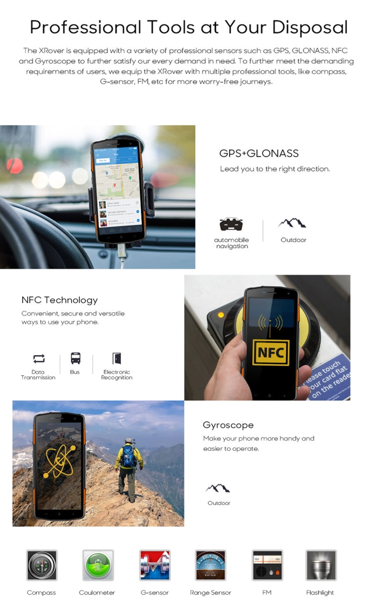[HK Warehouse] LEAGOO XRover Rugged Phone, 6GB+128GB, IP68 Waterproof Dustproof Shockproof, 5000mAh Battery, Dual Back Cameras, Face ID & Fingerprint Identification, 5.72 inch Android 8.1 MTK6763 Octa Core, Network: 4G, PTT, OTG, NFC(Black)